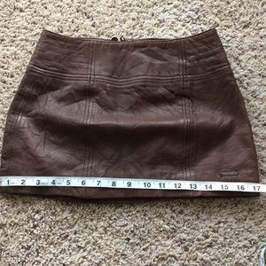 Abercrombie & Fitch Brown Leather Mini Skirt sz 0